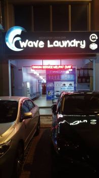 Wave Laundry 铝3D立体字打面灯招牌