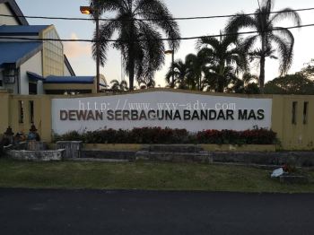 DEWAN SERBAGUNA BANDAR MAS不锈钢3D立体招牌 