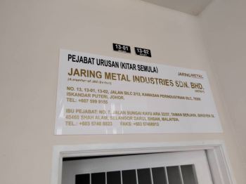 JARING METAL INDUSTRIES SDN. BHD. Acrylic Signage