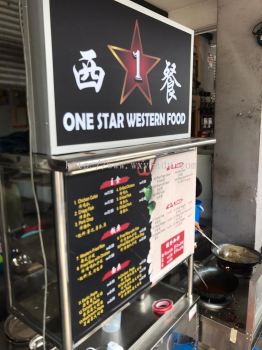 ONE STAR WESTERN FOOD Lightbox Signboard