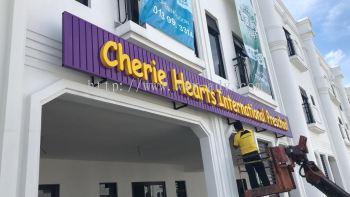 Cherie Hearts International Preschool Aluminium Box Up Signboard