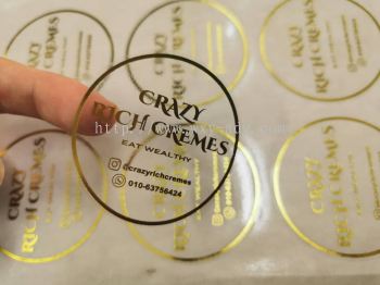 CRAZY RICH CREMES Label Sticker