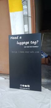 Need a luggage tag PVC signboard