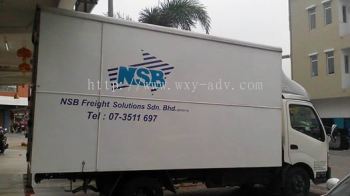 NSB Logo Cutting Sticker Paste On Lorry