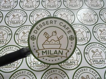 MILAN DESSERT CAFE Label Sticker