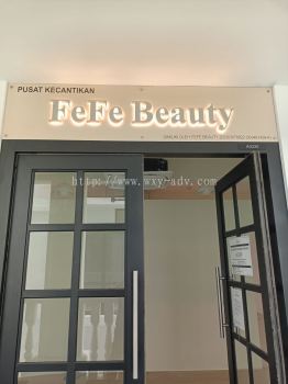 FeFe Beauty 3D立体不锈钢打背灯招牌