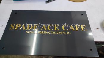 SPADE ACE CAFE Acrylic Signage