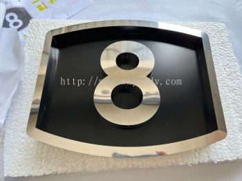 Stainless Steel House Number Plate