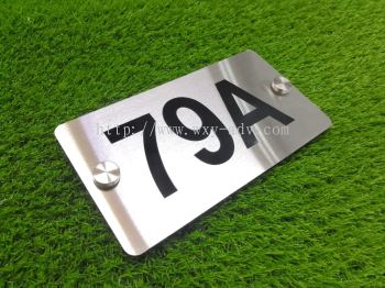 Stainless Steel House Number Plate