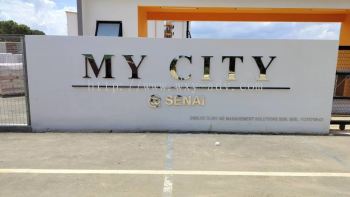 MY CITY STIANLESS STEEL BOX UP SIGNBOARD