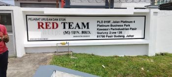 RED TEAM Aluminium Box Up Signboard