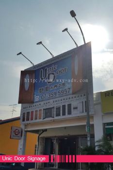 Unic Door Tarpaulin Signboard