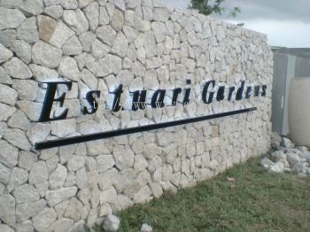 Estuari Gardens Stainless Steel Emboss Wording With Back Light Signage