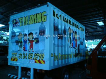 Trading lorry advertising sticker