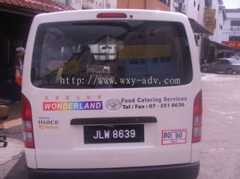 Wonderland Van Advertising Sticker