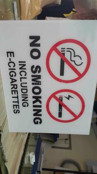 No Smoking Acrylic Signage