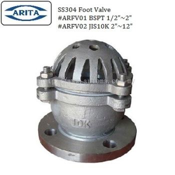 SS304 Foot Valve BSPT/JIS10K