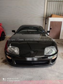 TOYOTA SUPRA COVER SPRAY FROM GREY TO BLACK COLOUR