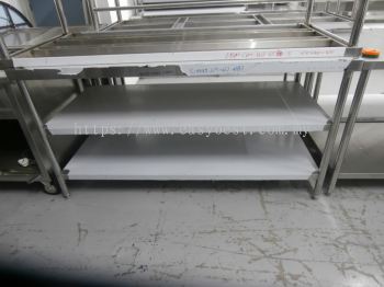 S/S 3 TIER WORKTABLE  DIM:63"X30"X33"