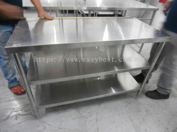 S/S 3 TIER WORKTABLE  DIM:48"x24"x33"