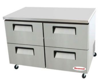 Four Half Door Drawer W/ Under Counter Refrigerator  