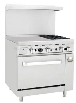 GRIDDLE + 2 OPEN BURNER WITH OVEN