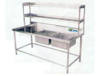 Double Sink With Overshelf