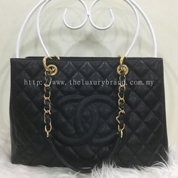 (SOLD) Chanel Grand Shopping Tote [GST] in Black with GHW