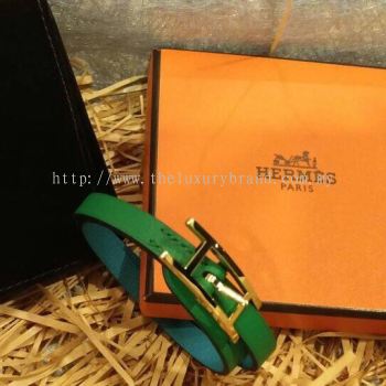 (SOLD) Hermes Behapi Leather Bracelet