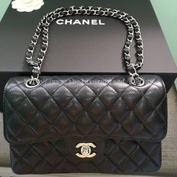 (SOLD) Chanel Classic Small Flap Black Caviar SHW