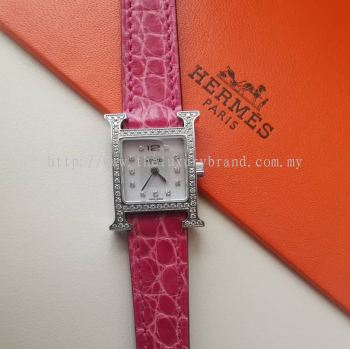Brand New Unused Hermes Heure H Watch with Diamonds