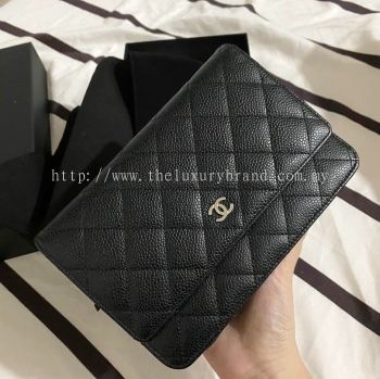(SOLD) Chanel Wallet on Chain Black Caviar SHW