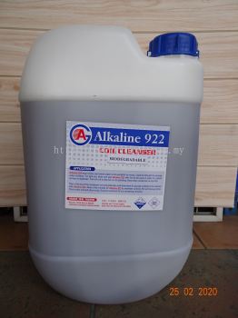 ALKALINE 922 BIODEGRADABLE COIL CLEANSER (20L/DRUM)