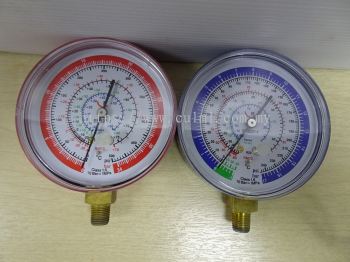 ROTHENBERGER HIGH & LOW PRESSURE GAUGE 80MM W/O RUBBER PROTECTOR (R22, R134A, R404A & R407C)