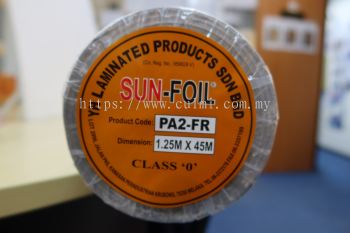 SUN-FOIL PA2-FR (AC) 1.25M x 45M (ALU/REINFORCEMENT SCRIM/KRAFT PAPER/ALU) CLASS 'O' ALUM. FOIL
