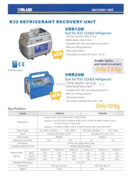 Value Refrigerant Recovery Machine For R32 and R1234yf