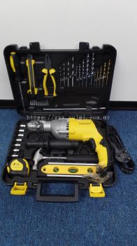 STANLEY IMPACT DRILL 13MM WITH HAND TOOL SET