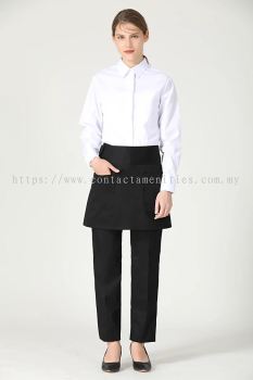 Black Short Service Apron