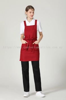 Maroon Red Service Apron