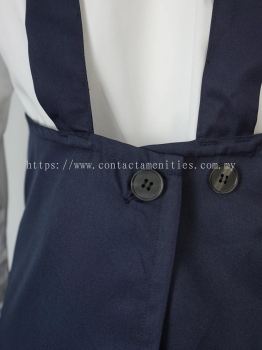 Navy Blue Service Apron (Button)