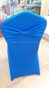 Fitted Banquet Chair Cover with ribbon