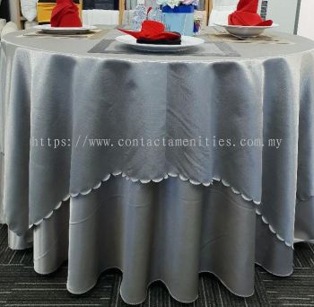 Round Table Cloth-Silver grey