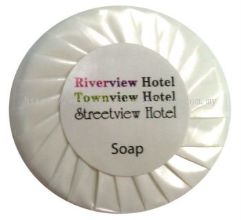 Soap in Pleated Wrapped w/Sticker Logo