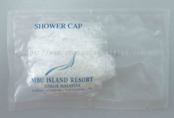 Shower Cap in Matt Plastic Bag w/Logo