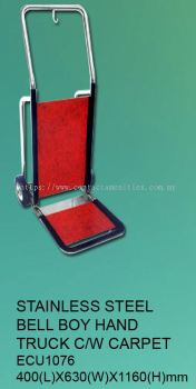 ECU1076 - S/Steel Bell Boy Hand Truck c/w Carpet