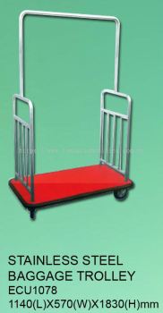 ECU1078 - S/Steel Baggage Trolley