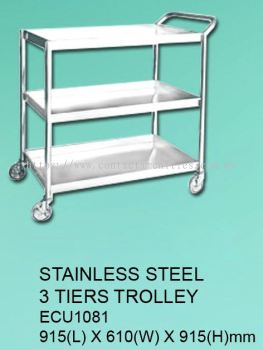 ECU1081 - S/Steel 3 Tiers Trolley