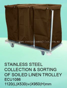 ECU1086 - S/Steel Collection & Sorting of Soiled Linen Trolley