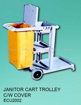 ECU2002 - Janitor Cart Trolley c/w Cover