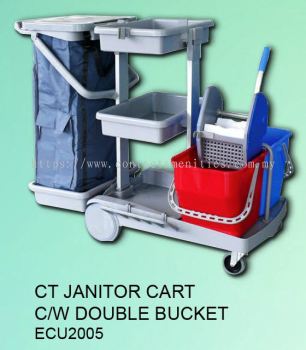 ECU2005 - CT Janitor Cart c/w Double Bucket